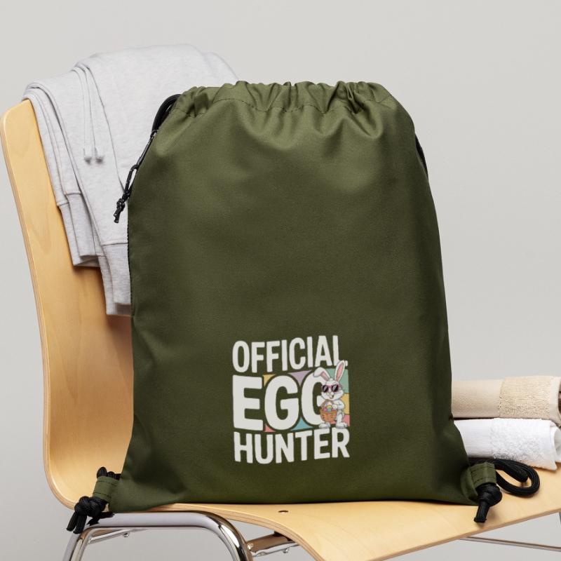 Official Egg Hunter Easter Bunny Easter Humor Gymsac made from recycled material