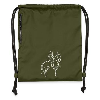 Sketch d’équitation - Sac à cordon en polyester recyclé - military green - Devant