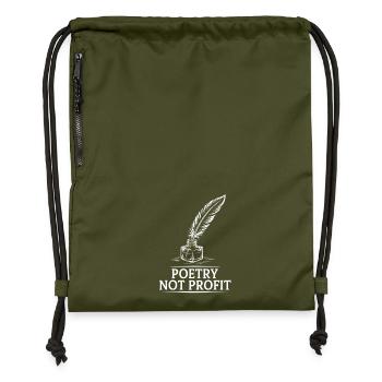 Poesie-Nicht-Profit-Feder - Turnbeutel aus Recycling-Material - military Green - Vorne