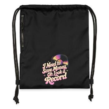 I need to save money – oh, look, a sound - Gymsac made from recycled material - black - Front