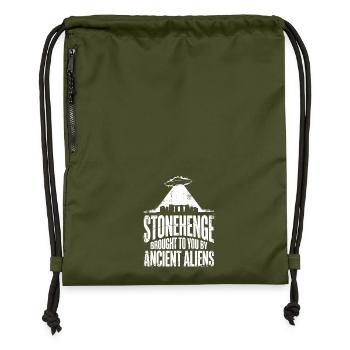 Stonehenge Von Außerirdischen - Turnbeutel aus Recycling-Material - military Green - Vorne