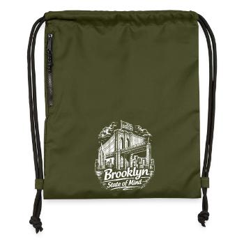 Brooklyn State of Mind Bridge New York NYC - Gymsac made from recycled material - military green - Front