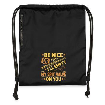 Piccoloist Spit Valve Marching Band Uniform - Gymsac made from recycled material - black - Front