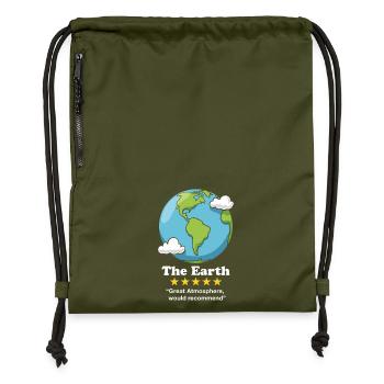 Die Erde - Turnbeutel aus Recycling-Material - military Green - Vorne