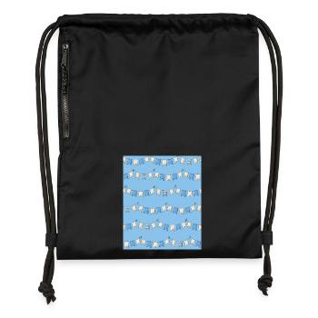Blue White Flag Garland Bavaria Diamond Bavarian - Gymsac made from recycled material - black - Front