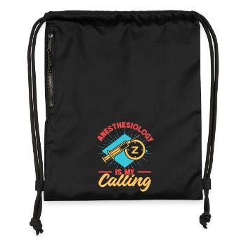 Anesthesiologist Is My Calling Anesthesia - Gymsac made from recycled material - black - Front