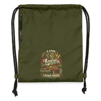 Lowrider Auto Low Loud Latino Proud - Turnbeutel aus Recycling-Material - military Green - Vorne