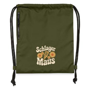 Schlager Maus Party Crew JGA Frauen Schlagermaus - Turnbeutel aus Recycling-Material - military Green - Vorne