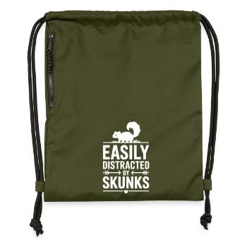 Paroles de moufette Cadeau drôle de moufette - Sac à cordon en polyester recyclé - military green - Devant