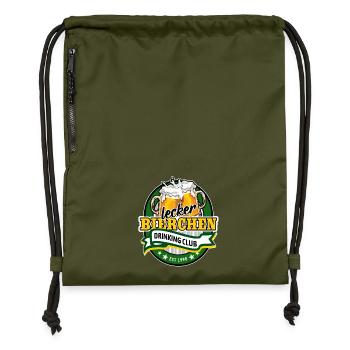 Lecker Bierchen Drinking Club | Bier | Vatertag - Turnbeutel aus Recycling-Material - military Green - Vorne
