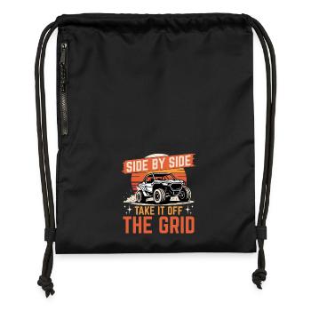 UTV Off Road 4 Wheeler Side by side - Turnbeutel aus Recycling-Material - Schwarz - Vorne