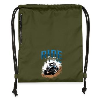 UTV Off Road 4 Wheeler Side by side - Turnbeutel aus Recycling-Material - military Green - Vorne