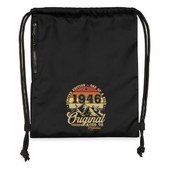 Original 1946 jahrgang geburtstagsgeschenk - Turnbeutel aus Recycling-Material - Schwarz - Vorne