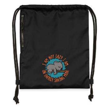 I’m Not Lazy Koala Energy Saving Mode - Gymsac made from recycled material - black - Front