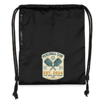 Pickleball Club Est 2024 Funny Player Love - Gymsac made from recycled material - black - Front