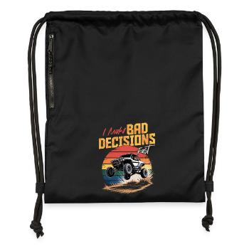 UTV Off Road 4 Wheeler Side by side - Turnbeutel aus Recycling-Material - Schwarz - Vorne