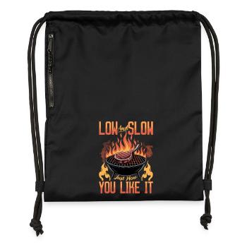 BBQ Grilling Meat Smoking Barbecue - Gymsac made from recycled material - black - Front