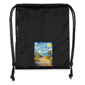 Parc national des Dunes de l’Indiana, Indiana - Sac à cordon en polyester recyclé - noir - Devant
