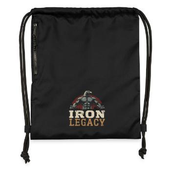Vintage Gym Bodybuilding Eagle Retro Strength Fitness - Gymsac made from recycled material - black - Front