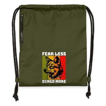 Dingo Australischer Wildhund - Turnbeutel aus Recycling-Material - military Green - Vorne