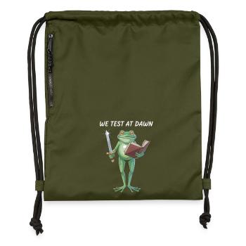 Dawn Test Froschkrieger - Turnbeutel aus Recycling-Material - military Green - Vorne