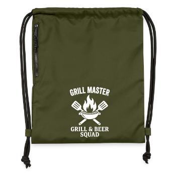 GRILL MASTER GRILL & BEER SQUAD BBQ Profi - Turnbeutel aus Recycling-Material - military Green - Vorne