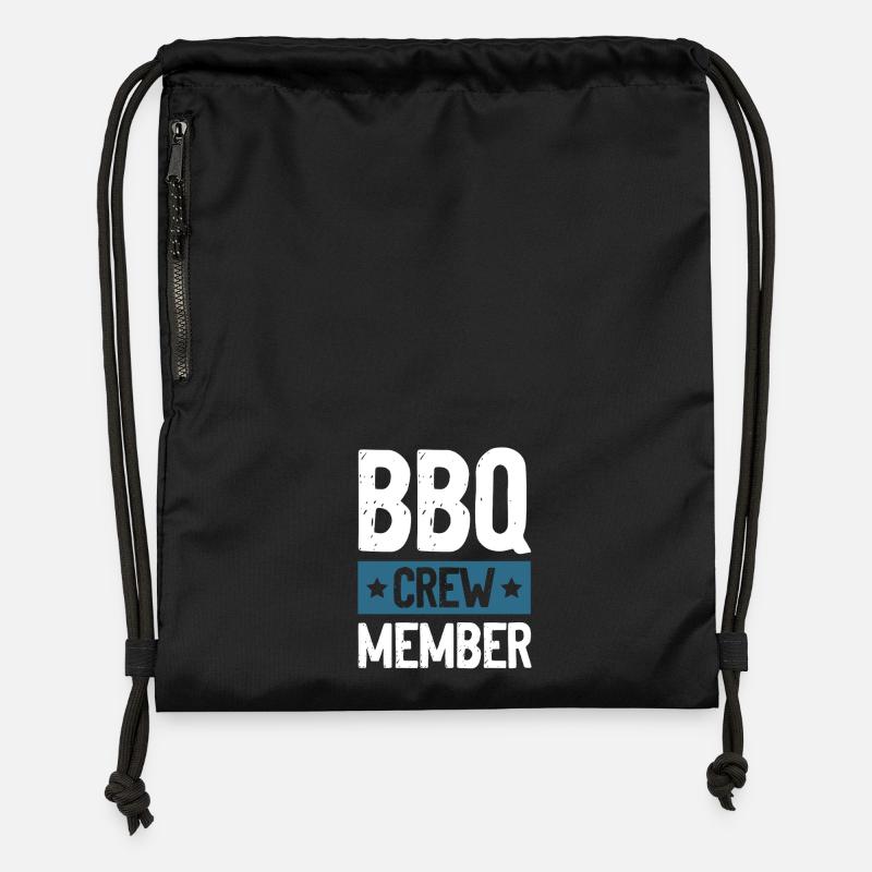 Équipe de barbecue - Sac à cordon en polyester recyclé - noir