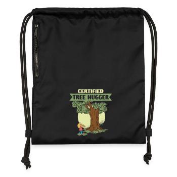 Ecologist Ecology Certified Tree Hugger - Gymsac made from recycled material - black - Front