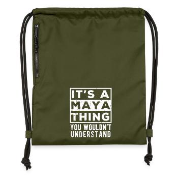 Es ist eine Maya-Sache, die du nicht verstehen würdest - Turnbeutel aus Recycling-Material - military Green - Vorne