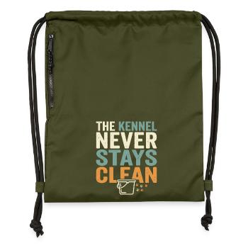 Technicien en chenil, assistant en chenil, soins aux animaux - Sac à cordon en polyester recyclé - military green - Devant