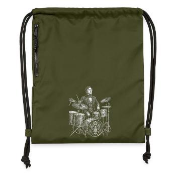 Franklin Pierce plays drums - Gymsac made from recycled material - military green - Front