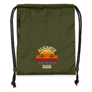 Alicante Sunset 2026 Beach Vibes - Turnbeutel aus Recycling-Material - military Green - Vorne