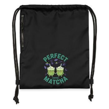 Perfect Coffee Matcha Cute Green Matcha Lover Tea - Turnbeutel aus Recycling-Material - Schwarz - Vorne