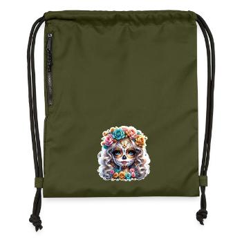 La Catrina - Sac à cordon en polyester recyclé - military green - Devant