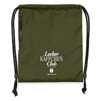 Lecker Käffchen Club - Turnbeutel aus Recycling-Material - military Green - Vorne