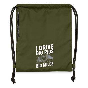 Trucker Driver Diesel Truck Professional Driver - Gymsac made from recycled material - military green - Front