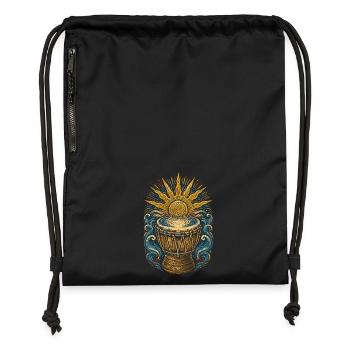 Racine bélizienne du Belize - Sac à cordon en polyester recyclé - noir - Devant