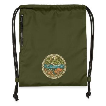 Racine bélizienne du Belize - Sac à cordon en polyester recyclé - military green - Devant