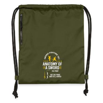 fencing - Gymsac made from recycled material - military green - Front