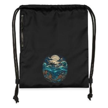 Racine bélizienne du Belize - Sac à cordon en polyester recyclé - noir - Devant
