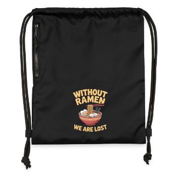 Ramen Japanese Noodle Soup Gift - Gymsac made from recycled material - black - Front