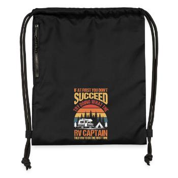 Camping Bonfire Camp Life Forest Camper - Gymsac made from recycled material - black - Front