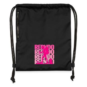 Randonnée au Féminin – Silhouette Rose Pop - Turnbeutel aus Recycling-Material - military Green - Vorne