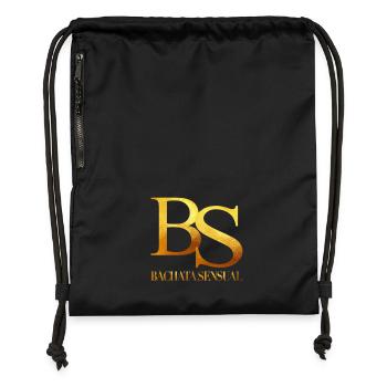 Bachata sensuelle - Bachata danse shirt - Sac à cordon en polyester recyclé - noir - Devant