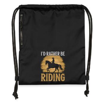 Horses Saying Equestrian Sports Funny Horse Gift - Gymsac made from recycled material - black - Front