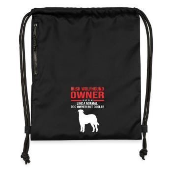 Irischer Wolfshund - Turnbeutel aus Recycling-Material - Schwarz - Vorne