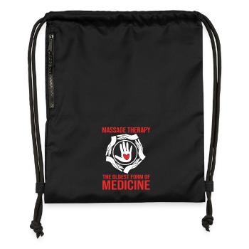 massage - Gymsac made from recycled material - black - Front