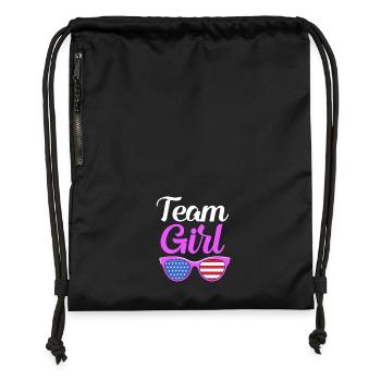 Baby Party Juli Team Girl - Turnbeutel aus Recycling-Material - Schwarz - Vorne
