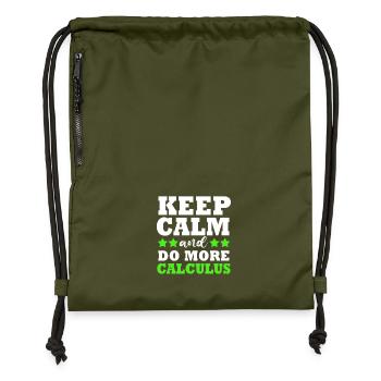 math mathematician - Gymsac made from recycled material - military green - Front