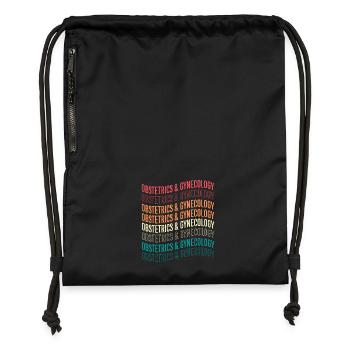 Sage-femme Obstétrique Obstétrique - Sac à cordon en polyester recyclé - noir - Devant